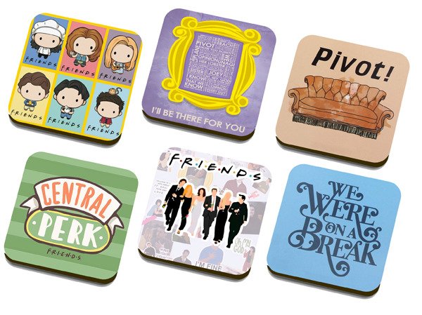 Producto - Posavaso De Madera Brillante Hd Friends Serie Amigos X6