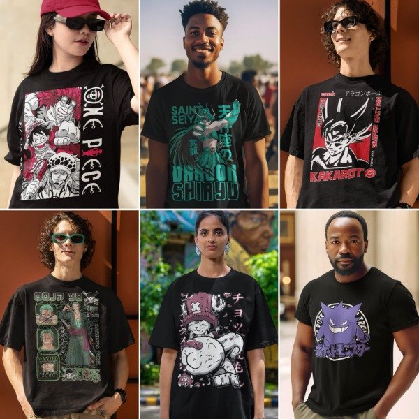 Producto - Remeras de Algodon Anime Talle (2XL) Ingrese para elegir