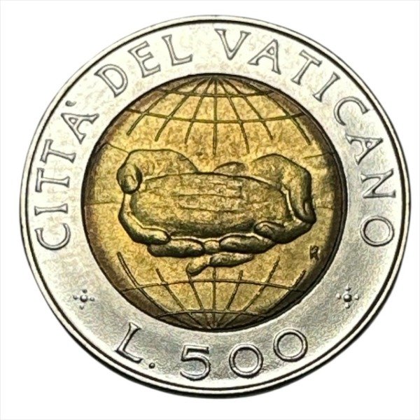 Producto - Vaticano 500 Liras, año 1992 - KM# 241