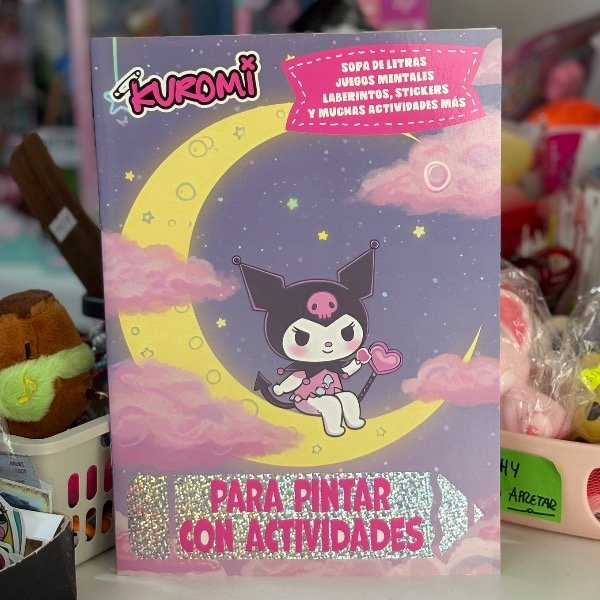 Producto - Libro Actividades y Para Pintar c Stickers Kuromi 7379