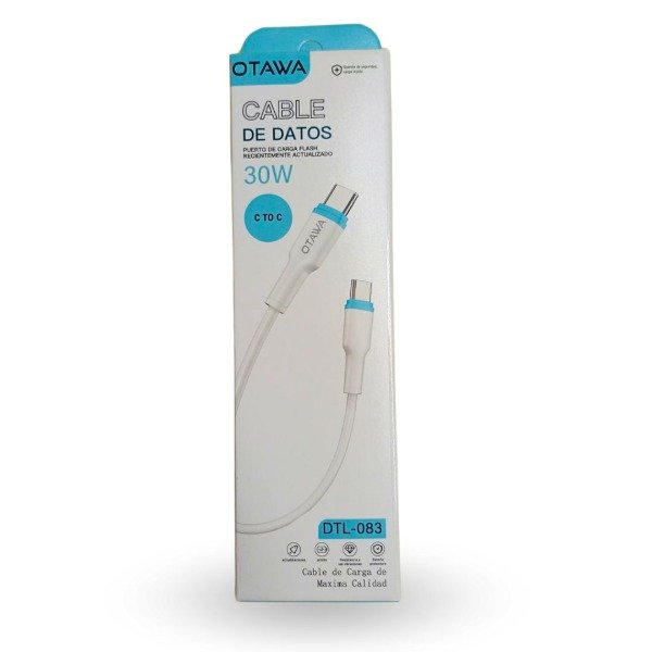 Producto - Cable Otawa USB-C a USB-C 30W