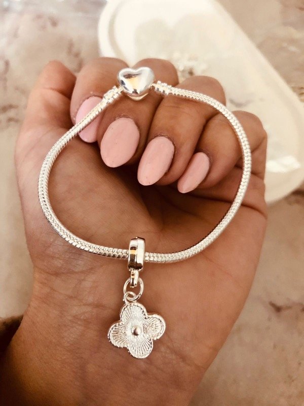 Producto - Dije Van Cleef Pandora Acero Blanco