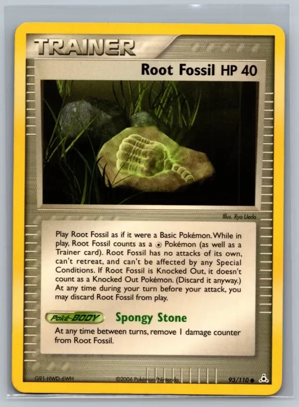 Producto - Pokemon TCG Root Fossil HP 40 #93/110 Trainer READ CCG EX Holon Phantoms