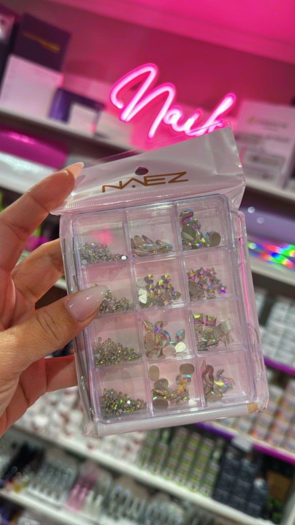 Producto - Mix deco figuras planas y strass tornasol