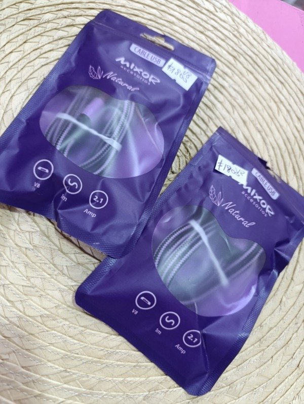 Producto - Cable USB ficha V8 mallado