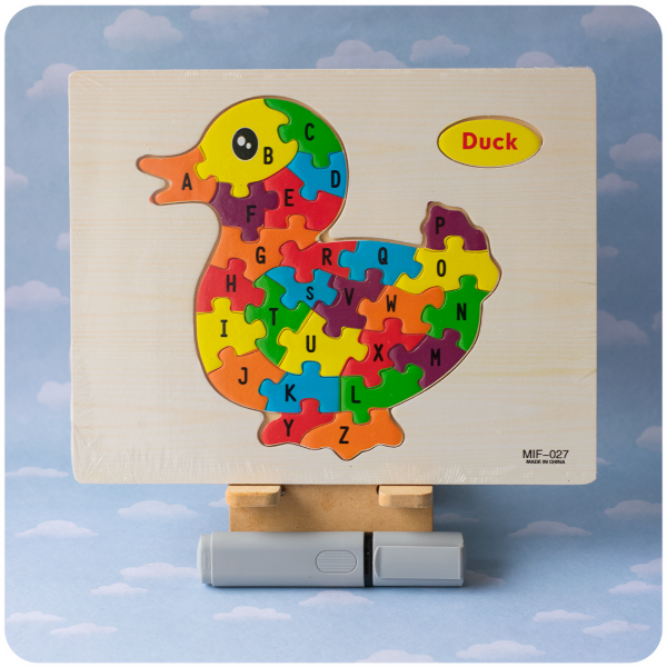 Producto - Rompecabezas Abecedario de Madera Encastrable - Pato