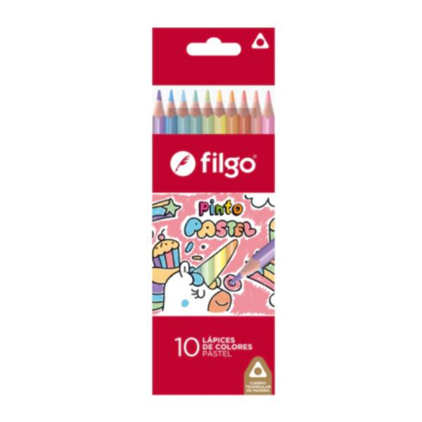 Producto - Lápices de Colores Pastel de Madera FILGO PINTO 10