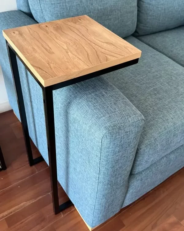 Producto - Mesa Auxiliar De Arrime, Sillon Cama Estilo Industrial. - 1