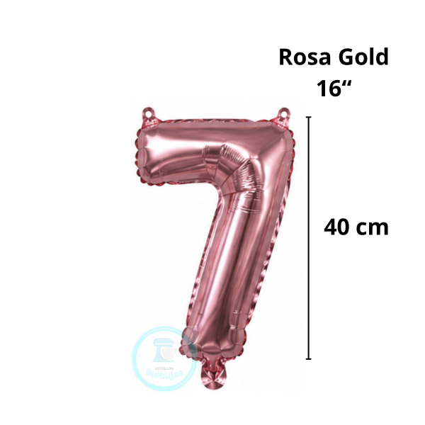 Producto - Globo N. 7 Metalizado 16" (40 cm) ROSADO x1