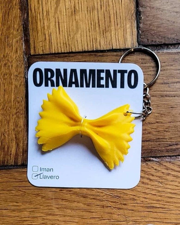 Producto - Fideo Moñito - Imán / llavero