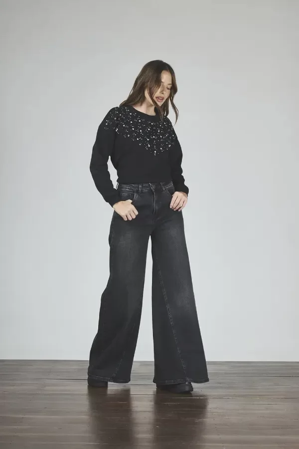 Producto - Jean Full Wide Leg Ash Tiro Alto - 3
