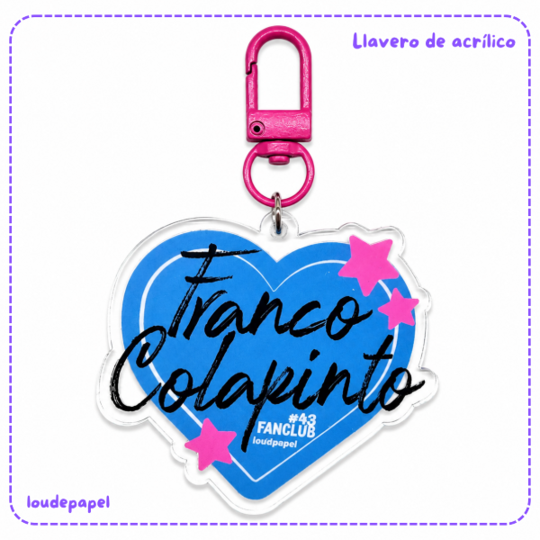 Producto - Franco Colapinto FanClub - Llavero de acrílico