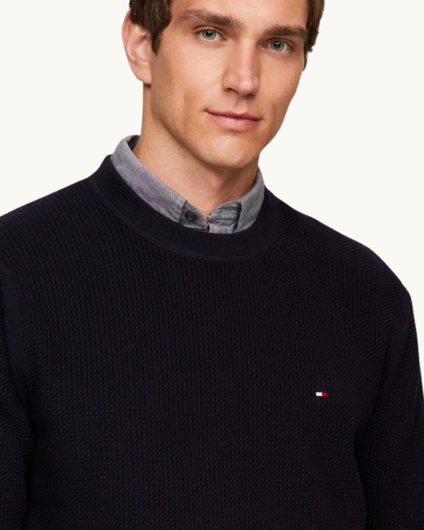 Producto - Tommy Hilfiger Suéter Hombre Punto Gofre  Cuello Redondo