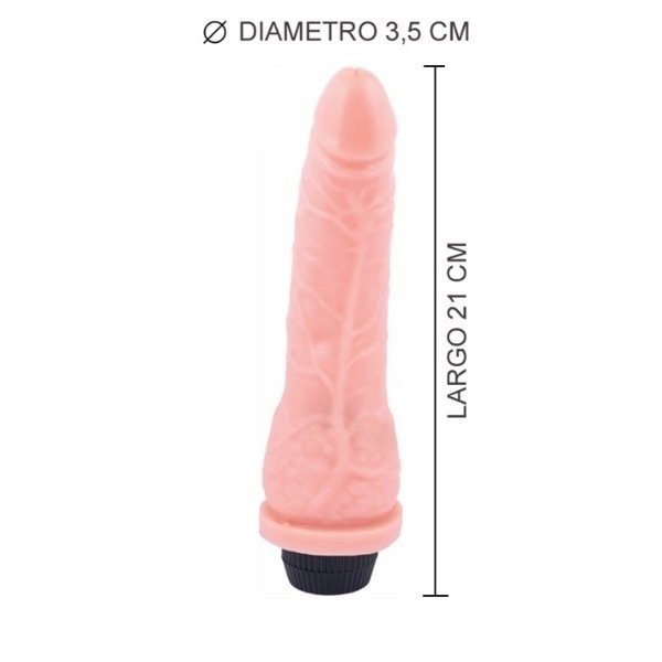 Producto - Consolador Siliconado Bananin Vibrador 20,5x3,5