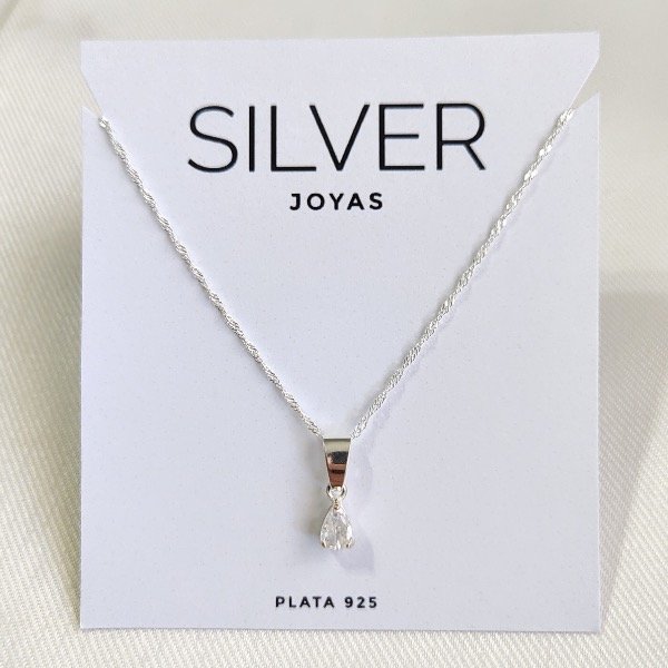 Producto - Cadena + dije cubic gota cristal P