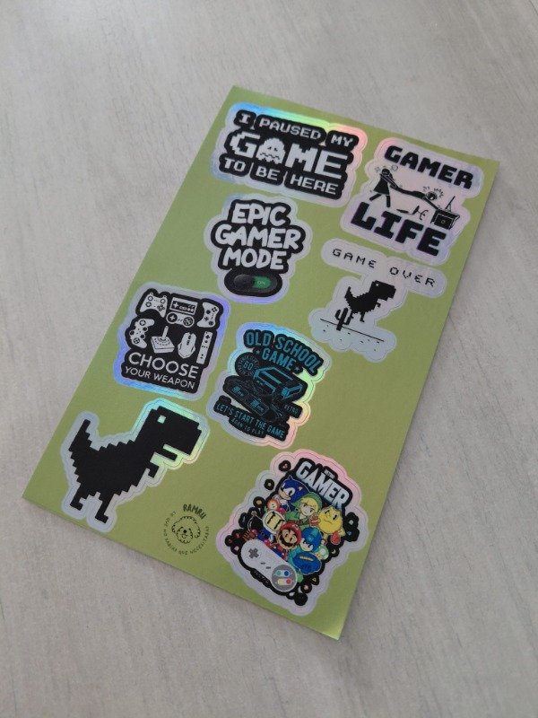 Producto - Planchitas de stickers - Gamer #002