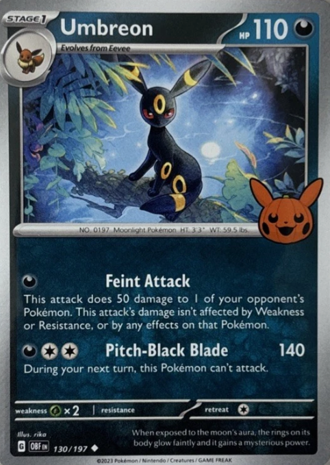 Producto - Umbreon - 130/197 - Obsidian Flames Trick or Trade 2024