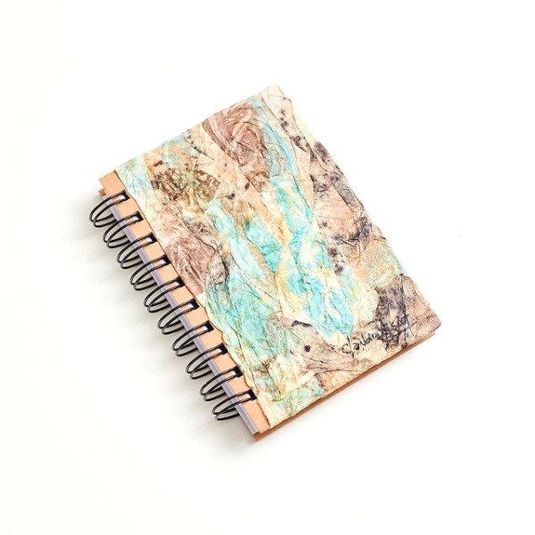 Producto - ANOTADOR 10 X 14,5cm HOJAS LISAS TAPA ARTESANAL3