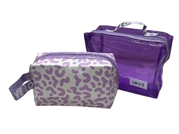 Producto - Neceser doble animal print lila