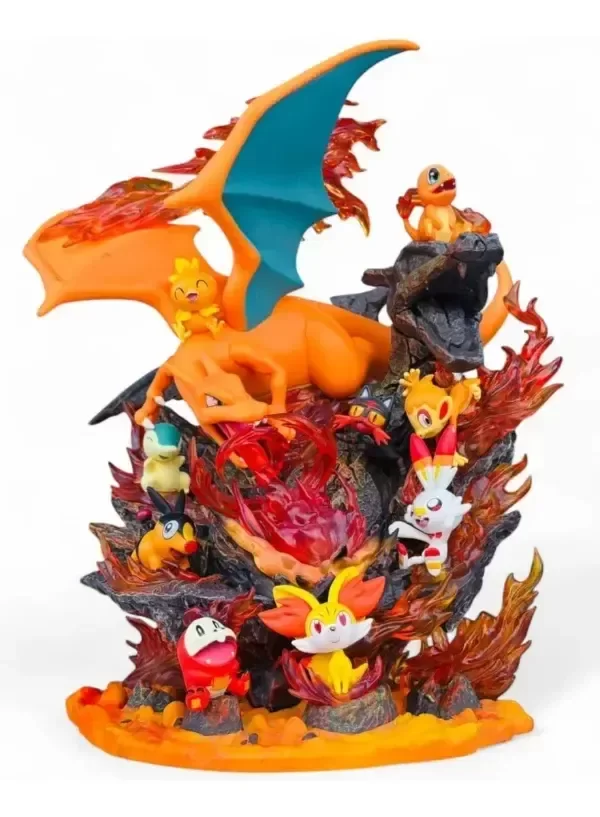 Producto - Diorama Tipo Fuego Charizard 40cm - Pokemon