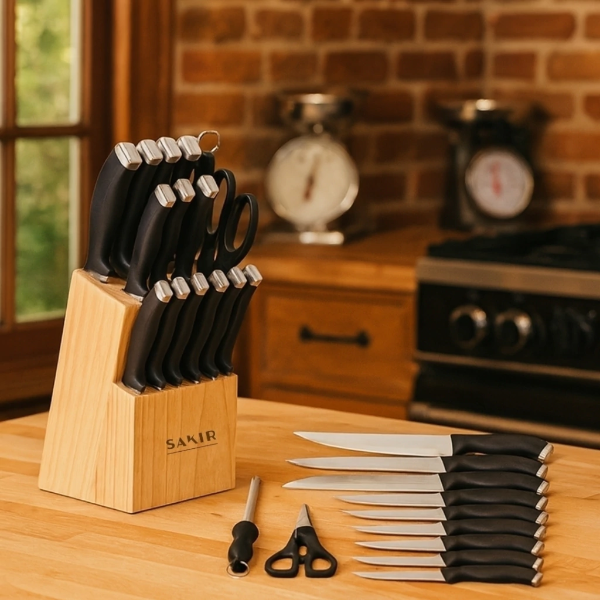 Producto - Set Cuchillos 16 Piezas con taco de madera
