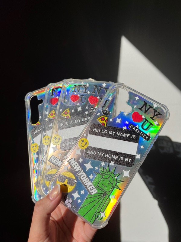 Producto - Cases 2 en 1 filmina holográfica - iPhone y Samsung - 1