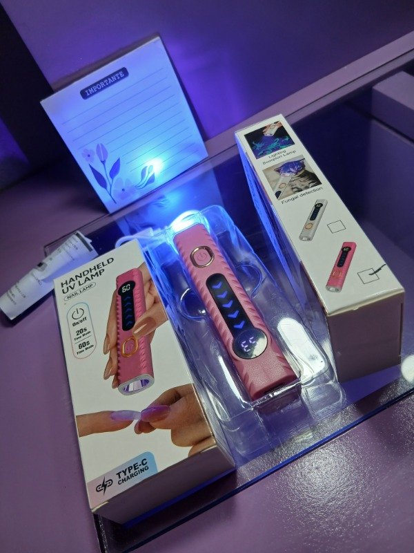 Producto - Linterna usb led/uv con pantalla handeheld