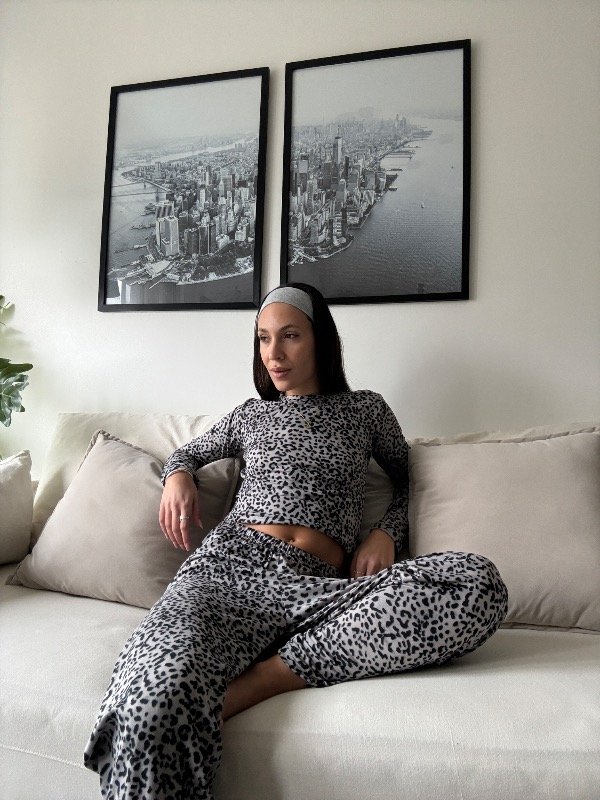Producto - Pijama Algodon Soft Animal Print Gris