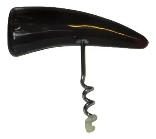 Producto - Sacacorcho Artesanal De Cuerno (negro/marron)
