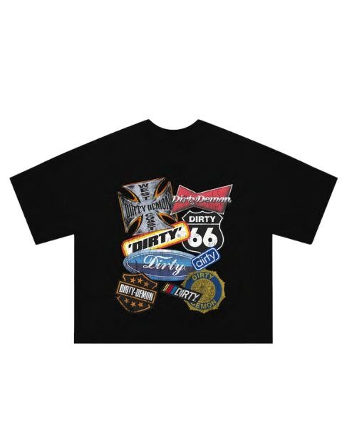 Producto - Remera PATCHES Negra Dirty Demon