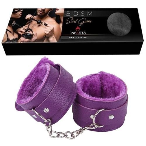 Producto - ESPOSAS CON PELUCHE VIOLETA - INFARTA