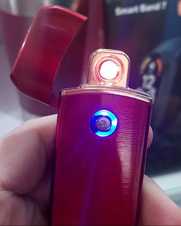 Producto - Encendedor Lighter Usb Recargable Boton Luminoso Catalitico - 2