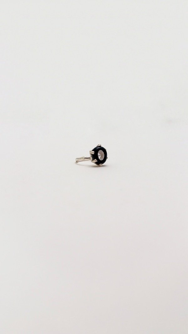 Producto - Anillo plata verde petróleo con piedra cubic