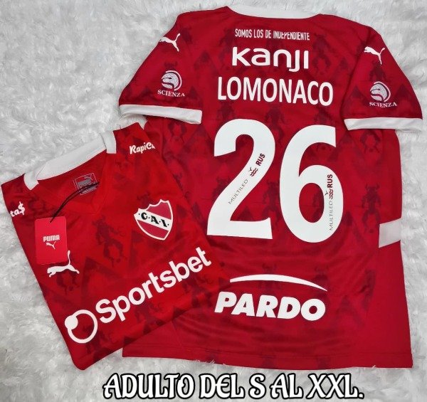 Producto - CAMISETA TITULAR LOMONACO - INDEPENDIENTE