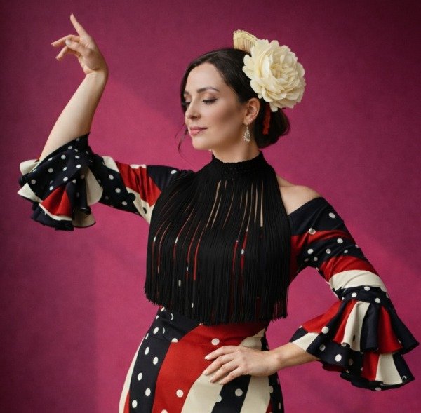 Producto - Collar De Flecos De Seda Recto Negro