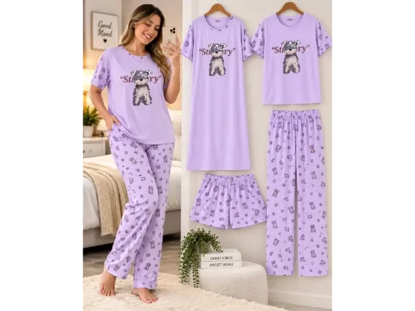 Producto - P4P - Pijama de Dama 4 Piezas - 1