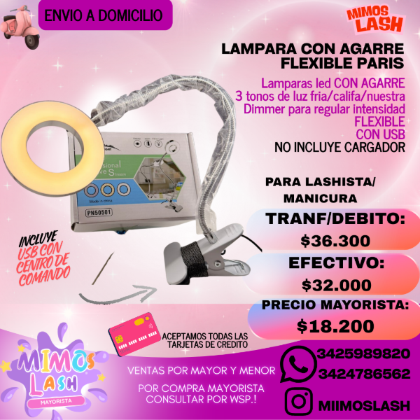 Producto - LAMPARA CON AGARRE FLEXIBLE PARIS NIGHT
