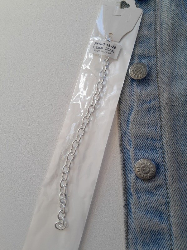 Producto - Pulsera acero blanco 20cm