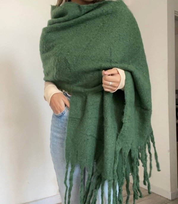 Producto - Bufandon nube verde musgo