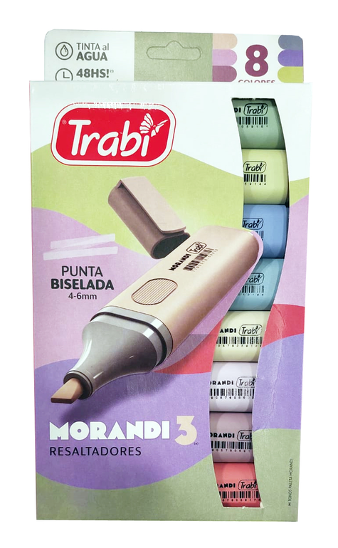Producto - Resaltador Trabi morandi 3 x8