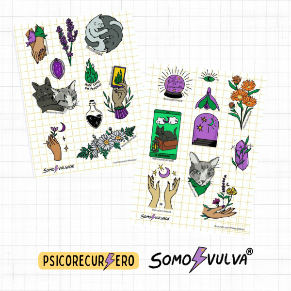 Producto - STICKERS Michis y flores