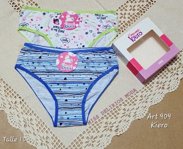 Producto - Pack X2 Bombachas de Nena Kiero 909  Talle 10