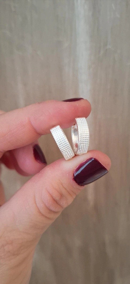 Producto - Argollitas Plata Anchas - 0