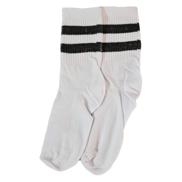 Producto - Media caña Blanca Rayas Negra chicos