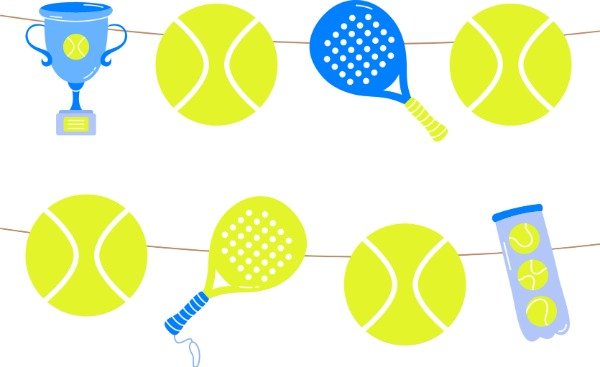 Producto - GUIRNALDA PADEL CELESTE