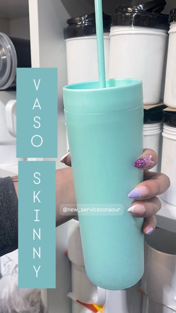 Producto - Vaso skinny VERDE PASTEL 500cc
