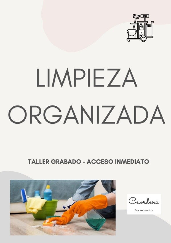 Producto - TALLER: LIMPIEZA ORGANIZADA
