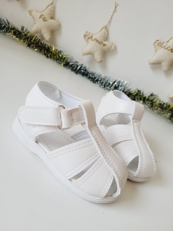 Producto - Sandalia Franciscana Velcro Blanco