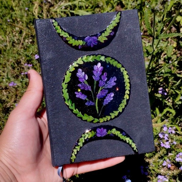 Producto - Cuaderno A6 hojas lisas triple luna floral