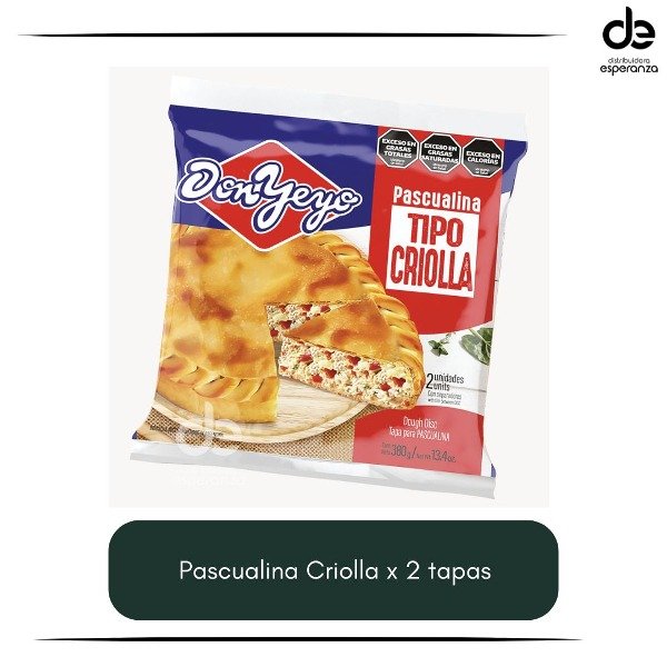 Producto - Pascualina criolla x2 (380 g) Don Yeyo